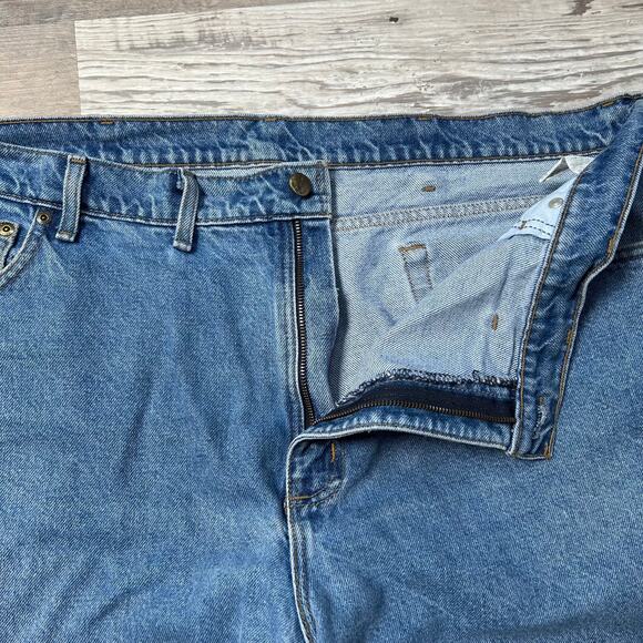 Carhartt Relaxed Fit Jeans Blue Denim Straight Leg 42x32 Made in USA - Picture 3 of 6